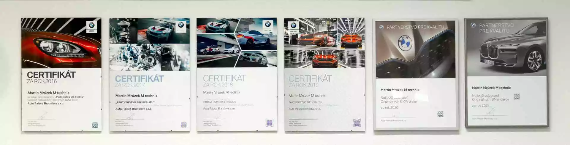 Certifikáty BMW - Mtechnix